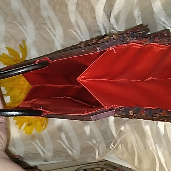 Beautiful Vintage Ecco Natural Twig & Wood Purse. - Picture 4 of 12